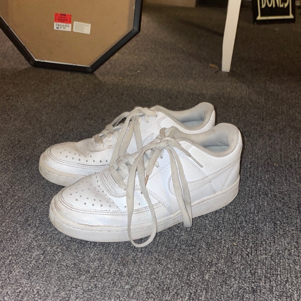 White Nike shoes